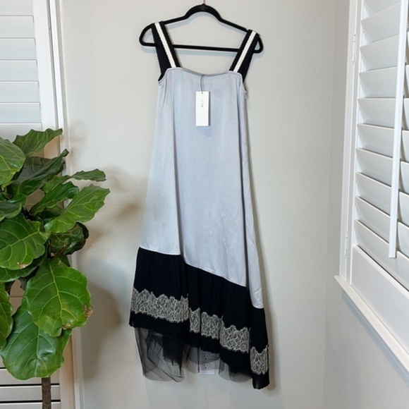 NWT Adeam Lace Up Pleated Slip Dress - Picture 6 of 16